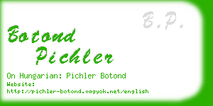 botond pichler business card